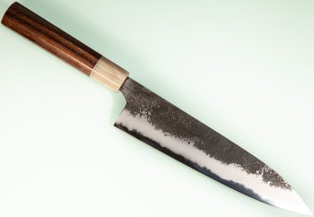 Mazaki Kurouchi Nashiji Wa-Gyuto 215mm Rosenholz/Bffelhorn