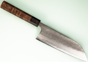 Shu Matsubara AO2 Nashiji Wa-Santoku 170mm Walnuss