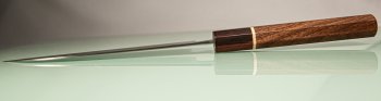 Shiro Kamo AS Damascus Wa-Santoku 170mm Walnuss/Ahorn/Ebenholz