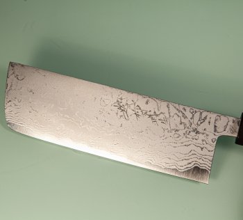 Shiro Kamo AS Damascus Wa-Nakiri 160mm Walnuss/Ahorn/Ebenholz