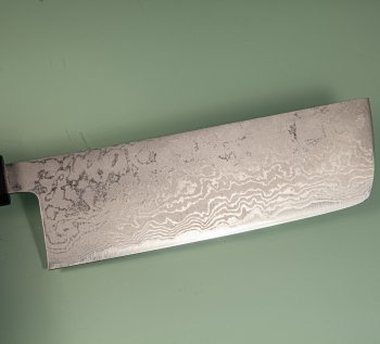 Shiro Kamo AS Damascus Wa-Nakiri 160mm Walnuss/Ahorn/Ebenholz