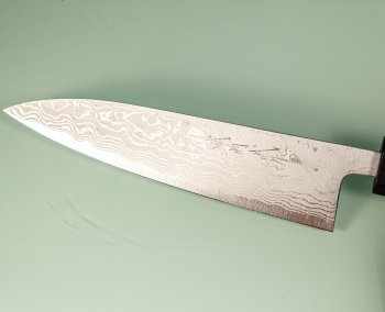 Shiro Kamo AS Damascus Wa-Petty 140mm Walnuss/Ahorn/Ebenholz