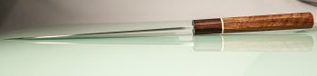 Shiro Kamo AS Damascus Wa-Gyuto 220mm Walnuss/Ahorn/Ebenholz