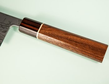 Shiro Kamo AS Damascus Wa-Gyuto 220mm Walnuss/Ahorn/Ebenholz