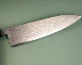 Shiro Kamo AS Damascus Wa-Gyuto 220mm Walnuss/Ahorn/Ebenholz
