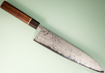 Shiro Kamo AS Damascus Wa-Gyuto 245mm Walnuss/Ahorn/Ebenholz