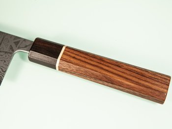 Shiro Kamo AS Damascus Wa-Gyuto 245mm Walnuss/Ahorn/Ebenholz