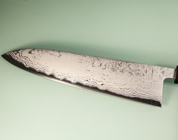 Shiro Kamo AS Damascus Wa-Gyuto 245mm Walnuss/Ahorn/Ebenholz
