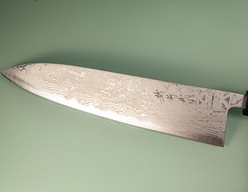 Shiro Kamo AS Damascus Wa-Gyuto 245mm Walnuss/Ahorn/Ebenholz