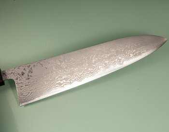 Shiro Kamo AS Damascus Wa-Gyuto 245mm Walnuss/Ahorn/Ebenholz