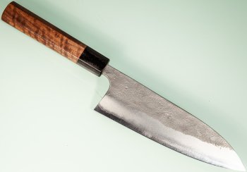 Shu Matsubara AO2 Nashiji Wa-Gyuto 180mm Walnuss