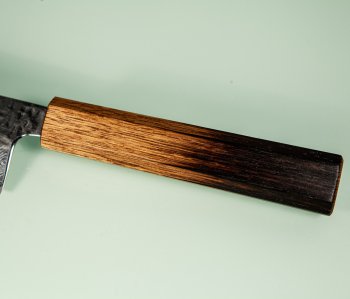 Tsunehisa AUS10 Tsuchime Damascus Wa-Bunka 170mm burnt Oak