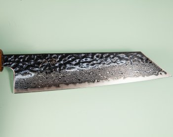 Tsunehisa AUS10 Tsuchime Damascus Wa-Bunka 170mm burnt Oak