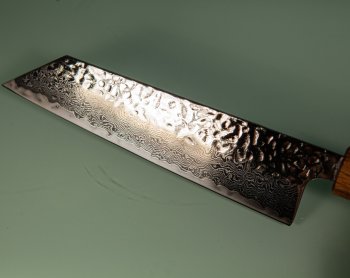 Tsunehisa AUS10 Tsuchime Damascus Wa-Bunka 170mm burnt Oak