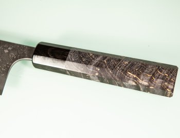 Shu Matsubara AO2 Nashiji Wa-Bunka 180mm grau stabilisiert/Bffelhorn