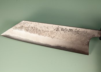 Shu Matsubara AO2 Nashiji Wa-Bunka 180mm grau stabilisiert/Bffelhorn