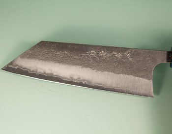 Shu Matsubara AO2 Nashiji Wa-Bunka 180mm blau stabilisiert mit Ring