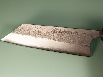 Shu Matsubara AO2 Nashiji Wa-Bunka 180mm blau stabilisiert mit Ring