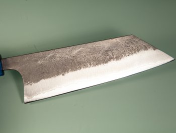 Shu Matsubara AO2 Nashiji Wa-Bunka 180mm blau stabilisiert mit Ring