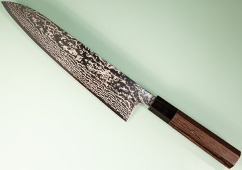 Hatsukokoro Ginga ATS-34 Nickel Damascus Wa-Gyuto 240mm Wenge