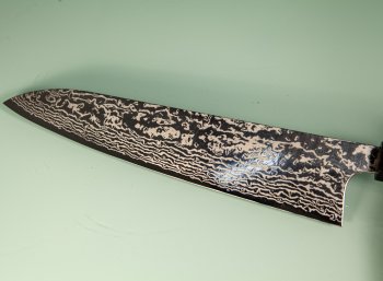 Hatsukokoro Ginga ATS-34 Nickel Damascus Wa-Gyuto 240mm Wenge