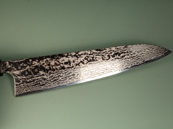 Hatsukokoro Ginga ATS-34 Nickel Damascus Wa-Gyuto 240mm Wenge