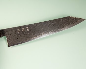 Hatsukokoro Ryuhyo KurozomeSG2 Damascus Wa-Kiritsuke 210mm