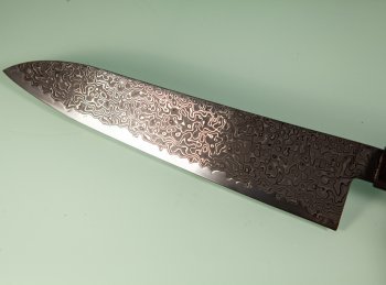 Hatsukokoro Ryuhyo KurozomeSG2 Damascus Wa-Gyuto 215mm