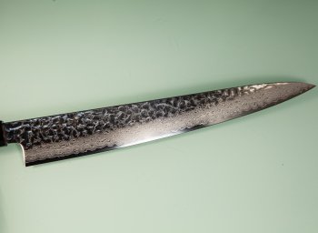 Hatsukokoro VG10 Damascus Tsuchime Wa-Sujihiki 270mm Teak