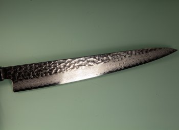 Hatsukokoro VG10 Damascus Tsuchime Wa-Sujihiki 270mm Teak