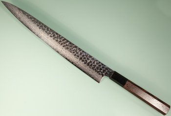 Hatsukokoro VG10 Damascus Tsuchime Wa-Sujihiki 270mm Wenge