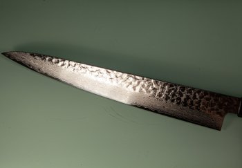 Hatsukokoro VG10 Damascus Tsuchime Wa-Sujihiki 270mm Wenge