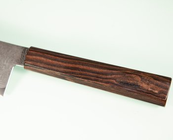 Hatsukokoro Ryuhyo KurozomeSG2 Damascus Wa-Santoku 175mm