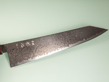 Hatsukokoro Ryuhyo KurozomeSG2 Damascus Wa-Kiritsuke 240mm