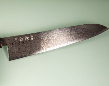 Hatsukokoro Ryuhyo KurozomeSG2 Damascus Wa-Gyuto 240mm