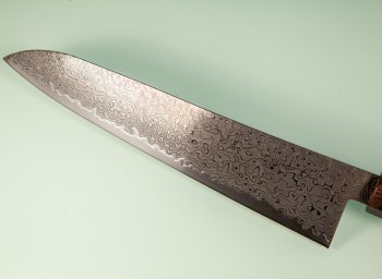 Hatsukokoro Ryuhyo KurozomeSG2 Damascus Wa-Gyuto 240mm