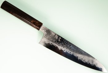 Masuda Yoshihide Blue 1 Damascus Wa-Gyuto 220mm Ebenholz/Bffelhorn