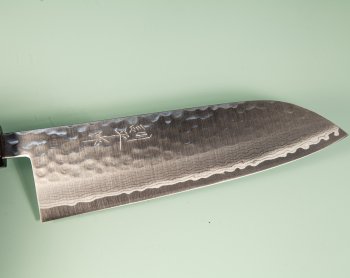 Masutani VG-1 Damast Tsuchime Wa-Santoku 170mm Ebony