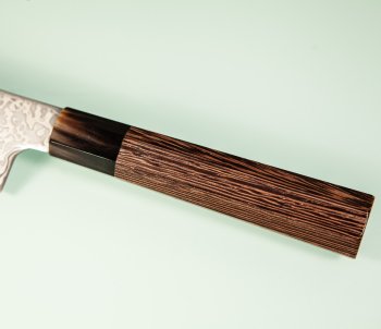 Hatsukokoro Hikari SLD Damascus Kurozome Ko Wa-Santoku 150mm Wenge