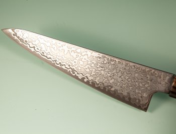 Hatsukokoro Hikari SLD Damascus Kurozome Ko Wa-Santoku 150mm Wenge