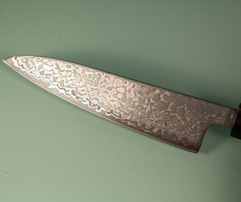 Hatsukokoro Hikari SLD Damascus Kurozome Wa-Petty 130mm Wenge