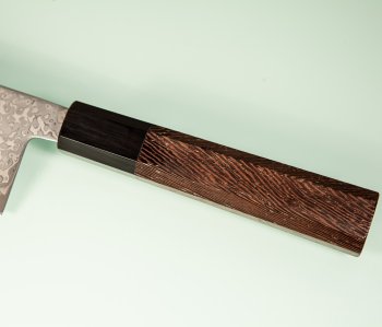 Hatsukokoro Hikari SLD Damascus Kurozome Wa-Nakiri 160mm Wenge
