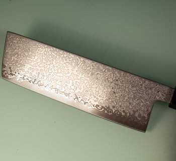 Hatsukokoro Hikari SLD Damascus Kurozome Wa-Nakiri 160mm Wenge