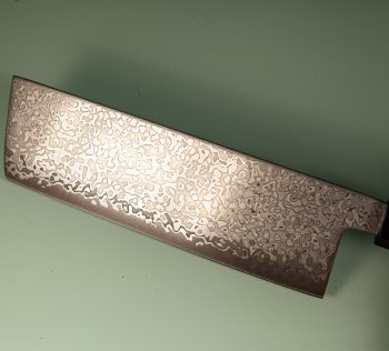 Hatsukokoro Hikari SLD Damascus Kurozome Wa-Nakiri 160mm Wenge