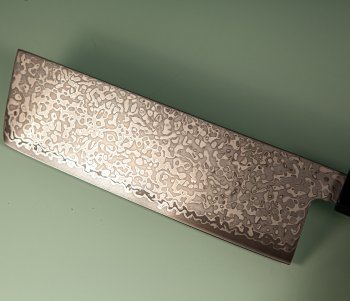 Hatsukokoro Hikari SLD Damascus Kurozome Wa-Nakiri 160mm Teak