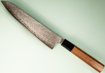 Hatsukokoro Hikari SLD Damascus Kurozome Wa-Gyuto 195mm Teak