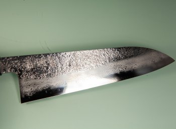 Masuda Yoshihide Blue 1 Damascus Wa-Santoku 195mm Rosenholz/Bffelhorn