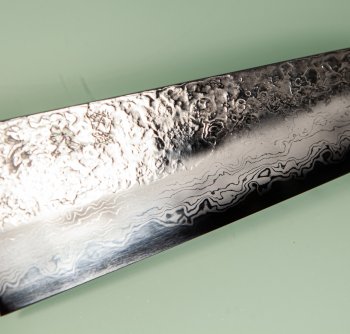 Masuda Yoshihide Blue 1 Damascus Wa-Santoku 195mm Ebenholz/Bffelhorn