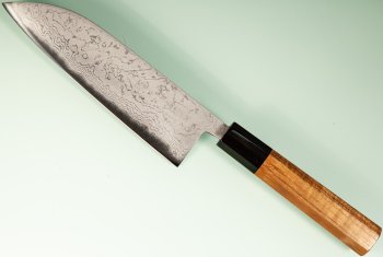 Tsutomu Kajiwara Migaki Damascus Wa-Santoku 170mm