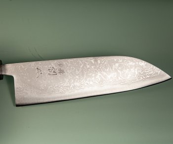 Tsutomu Kajiwara Migaki Damascus Wa-Santoku 170mm